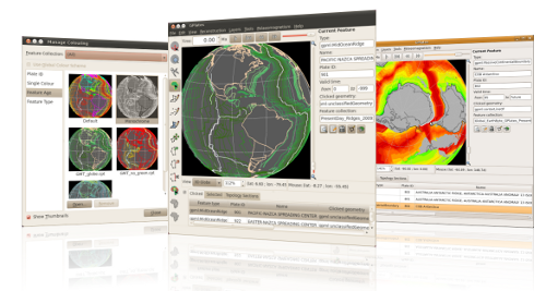 Screenshots from GPlates 0.9.9
